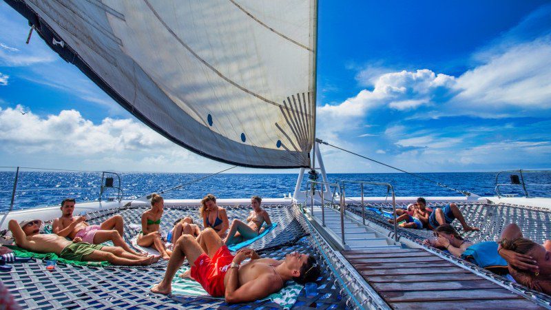 Catamaran Klein Curacao - genieten in de netten